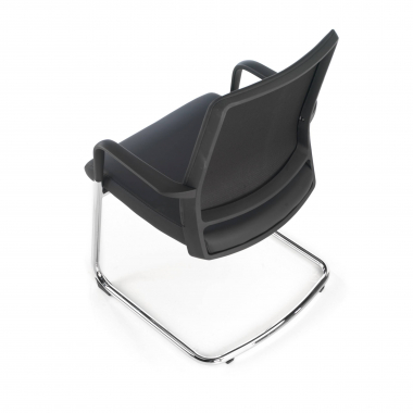 silla confidente negro ecopiel piel sintetica brazos fijos 8