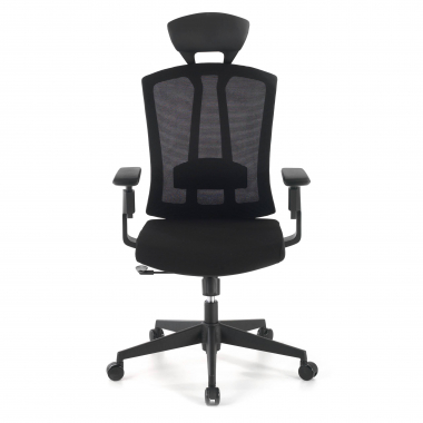silla ergonomica negro ridley malla brazos regulables 3d soporte lumbar reposacabezas 4