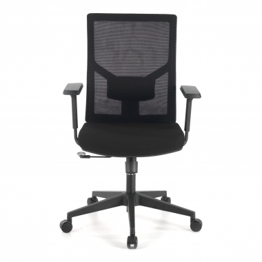silla ergonomica negro estructura negra reposacabezas malla brazos regulables 1d soporte lumbar 4