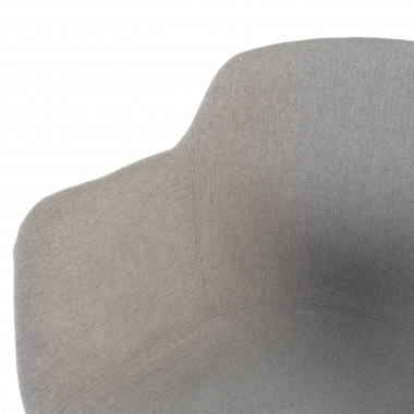 silla confidente blanco gris 4 patas tela brazos tapizados 6