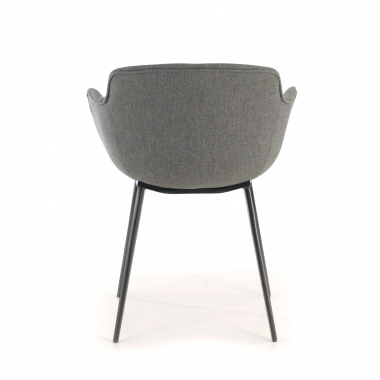 silla confidente negro antracita 4 patas tela brazos tapizados 7