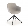 Silla Confidente Laure, Giratoria con ruedas, Tapizada