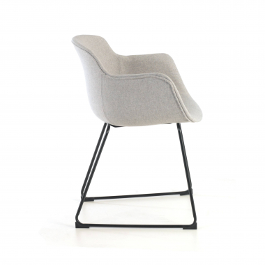silla confidente negro gris estructura patin malla brazos fijos 6