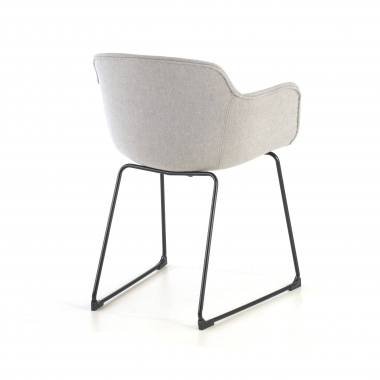 silla confidente negro gris estructura patin malla brazos fijos 7