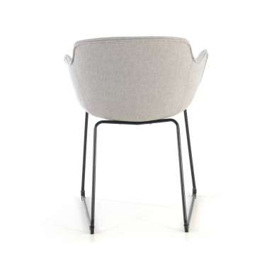 silla confidente negro gris estructura patin malla brazos fijos 8