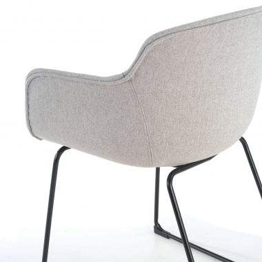 silla confidente negro gris estructura patin malla brazos fijos 5
