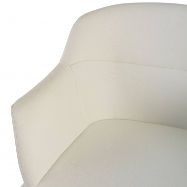 silla confidente blanco blanco 4 patas piel sintetica brazos tapizados 7