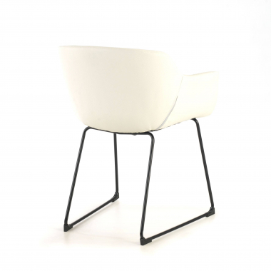 silla confidente blanco patin piel sintetica brazos fijos 7