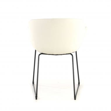silla confidente blanco patin piel sintetica brazos fijos 8