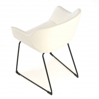 silla confidente blanco patin piel sintetica brazos fijos 5