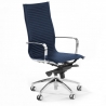 Sillón oficina diseño Brenton, marco de acero, respaldo alto