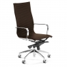 Sillón oficina diseño Brenton, marco de acero, respaldo alto