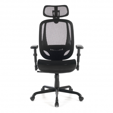 silla ergonomica negro locktech malla brazos regulables 1d soporte lumbar reposacabezas 5