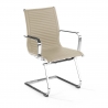 Sillón Confidente de Oficina Brenton, estructura negra, ecopiel