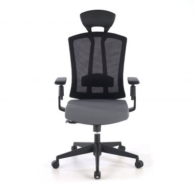 silla ergonomica gris ridley malla brazos regulables 3d soporte lumbar reposacabezas 4