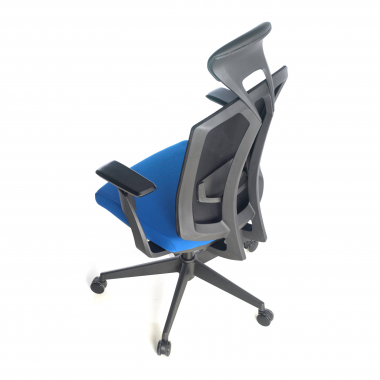 silla ergonomica azul ridley malla brazos regulables 3d soporte lumbar reposacabezas 8