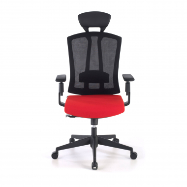 silla ergonomica rojo ridley malla brazos regulables 3d soporte lumbar reposacabezas 6