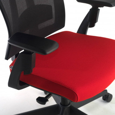 silla ergonomica rojo ridley malla brazos regulables 3d soporte lumbar reposacabezas 5