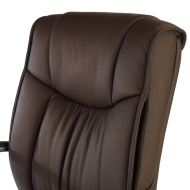 sillon de oficina marron respaldo bajo piel natural piel natural brazos tapizados 7