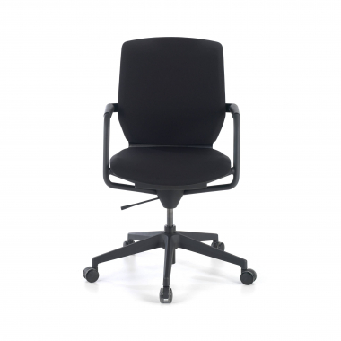 silla giratoria negro silla de escritorio tela brazos fijos 3