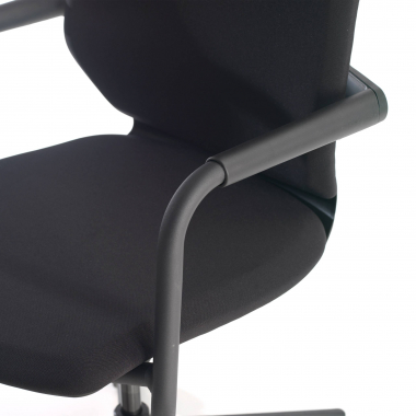 silla giratoria negro silla de escritorio tela brazos fijos 5