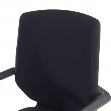 silla giratoria negro silla de escritorio tela brazos fijos 7