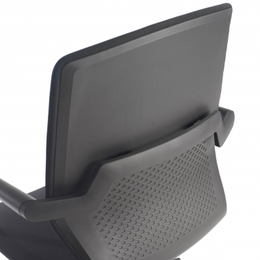 silla giratoria negro silla de escritorio tela brazos fijos 6