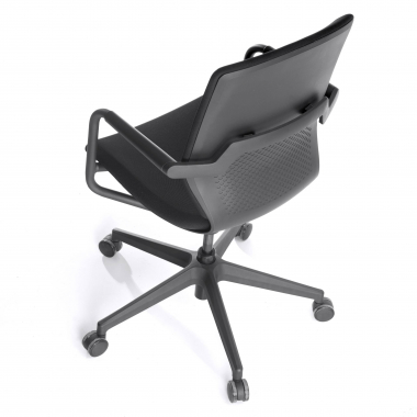 silla giratoria negro silla de escritorio tela brazos fijos 8