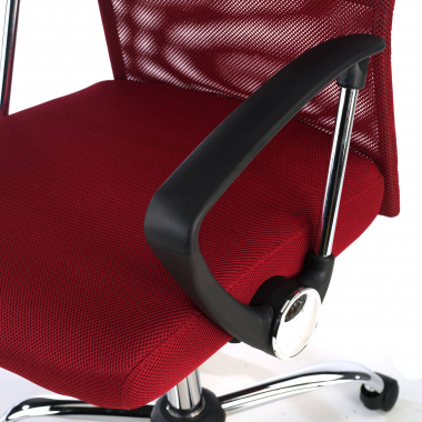 silla de oficina rojo nova malla brazos fijos 5
