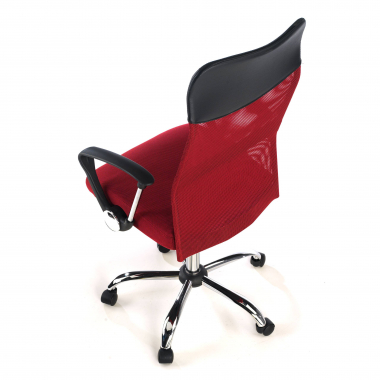 silla de oficina rojo nova malla brazos fijos 8