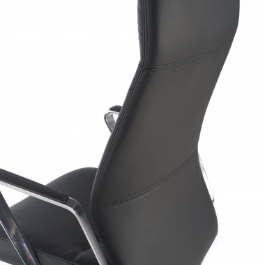 sillon de oficina negro respaldo alto piel sintetica brazos tapizados 5