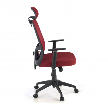 silla de oficina rojo argos malla brazos fijos reposacabezas 6