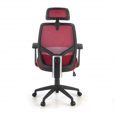 silla de oficina rojo argos malla brazos fijos reposacabezas 7