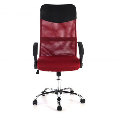 silla de oficina rojo nova malla brazos fijos 3