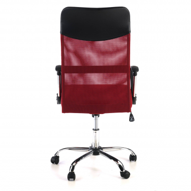 silla de oficina rojo nova malla brazos fijos 7