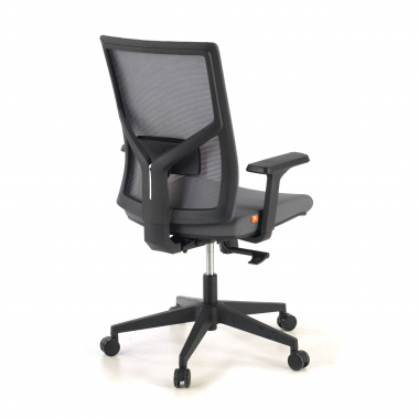 silla ergonomica gris estructura negra reposacabezas malla brazos regulables 1d soporte lumbar 7