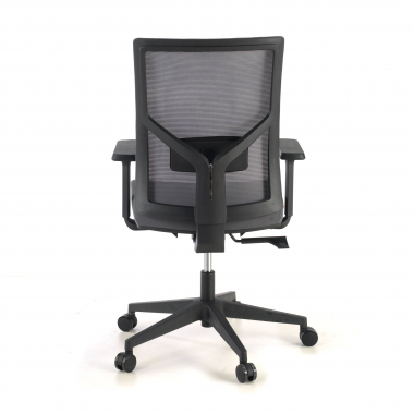 silla ergonomica gris estructura negra reposacabezas malla brazos regulables 1d soporte lumbar 8