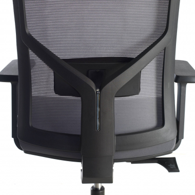 silla ergonomica gris estructura negra reposacabezas malla brazos regulables 1d soporte lumbar 6