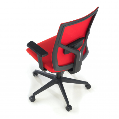 silla ergonomica rojo estructura negra reposacabezas malla brazos regulables 1d soporte lumbar 9