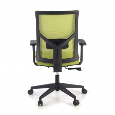 silla ergonomica verde estructura negra reposacabezas malla brazos regulables 1d soporte lumbar 8