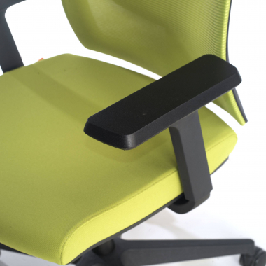 silla ergonomica verde estructura negra reposacabezas malla brazos regulables 1d soporte lumbar 5