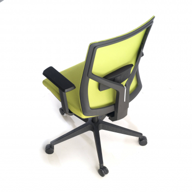 silla ergonomica verde estructura negra reposacabezas malla brazos regulables 1d soporte lumbar 9