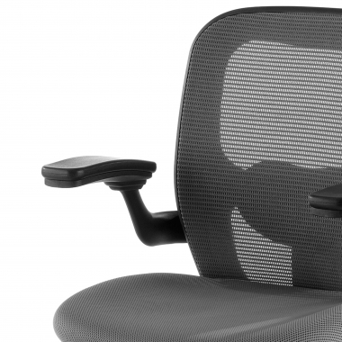 silla ergonomica gris silla de oficina malla brazos moviles soporte lumbar 5