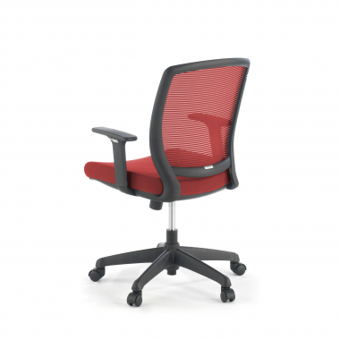 silla giratoria rojo silla estructura negra malla brazos regulables 1d 8