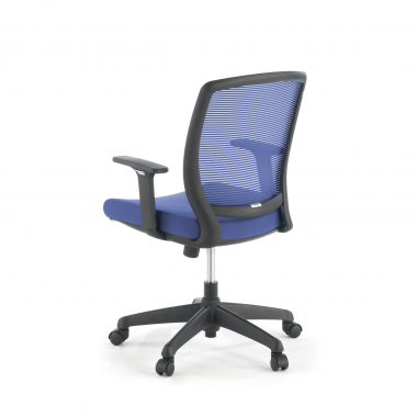 silla giratoria azul silla estructura negra malla brazos regulables 1d 8