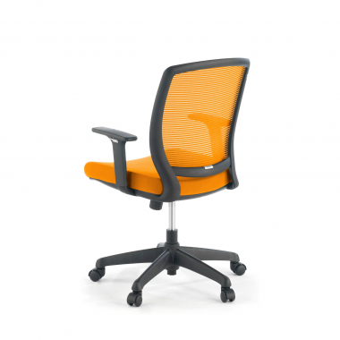 silla giratoria naranja silla estructura negra malla brazos regulables 1d 8