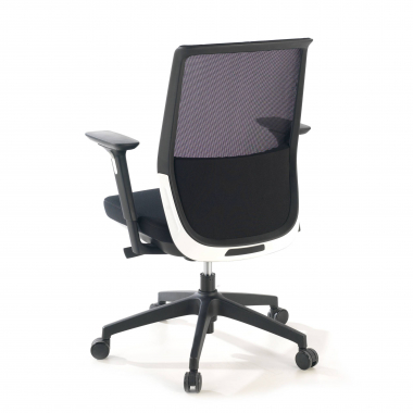 silla de oficina negro red estructura gris malla brazos regulables 3d 8