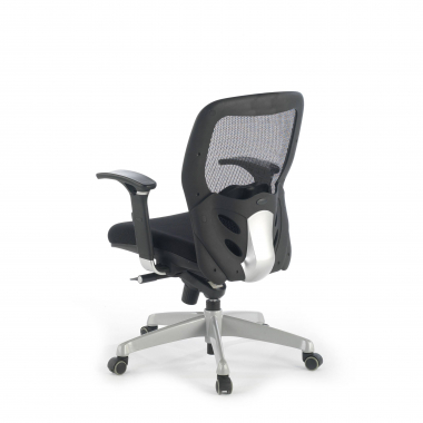 silla teletrabajo negro sin reposacabezas malla brazos regulables 3d soporte lumbar 8