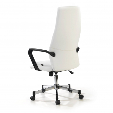 sillon de oficina blanco victory piel sintetica brazos fijos 8