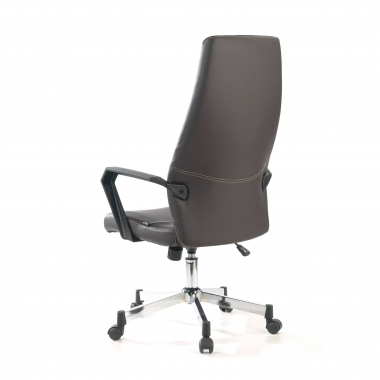sillon de oficina marron victory piel sintetica brazos fijos 8